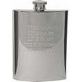 6 Oz. Hip Flask with Live it Up Drinking Quote